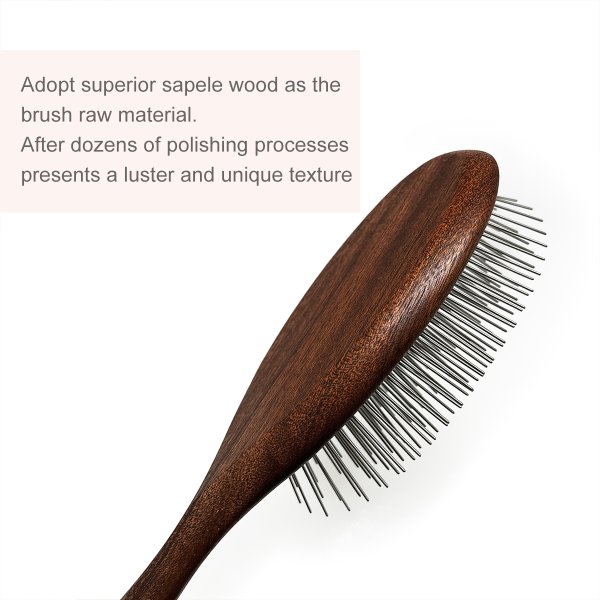 Order Buy Sapele Long Pin Pet Grooming Brush 25mm | SHMM.UK