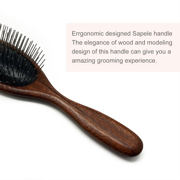 Buy Sapele Long Pin Pet Grooming Brush 25mm | SHMM.UK