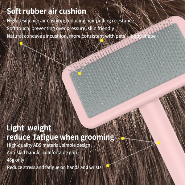 Little Fairy Pet Slicker Brush Soft Pins Pink for sale -SHMM UK