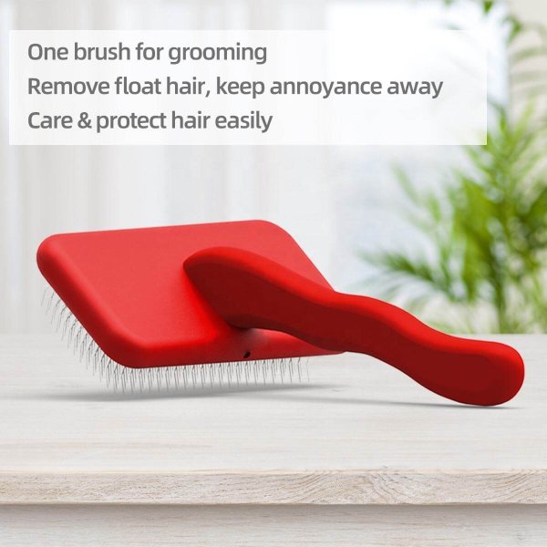 Wave Handle Soft Pins Slicker Brush for Dogs & Cats -SHMM UK