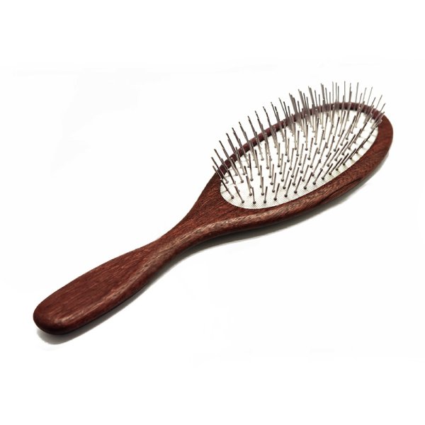 Buy Sapele Short 17mm Pin Brush for Dogs & Cats Gentle Grooming -SHMM.UK