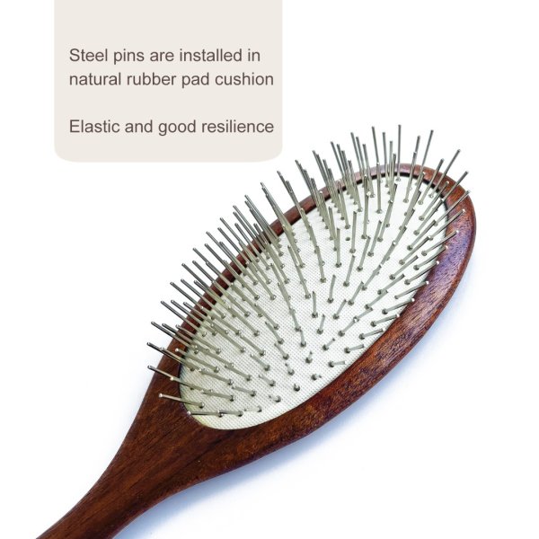 Sapele Short 17mm Pin Brush for Dogs & Cats -SHMM.UK